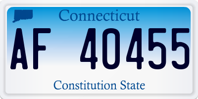 CT license plate AF40455