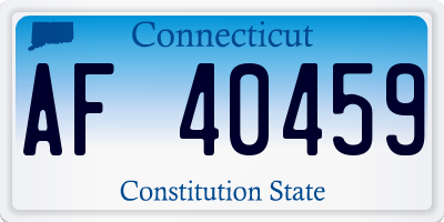 CT license plate AF40459