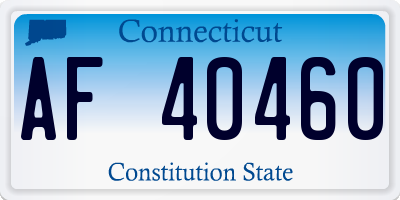 CT license plate AF40460