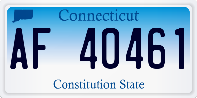 CT license plate AF40461