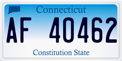 CT license plate AF40462