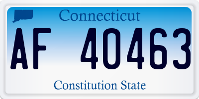 CT license plate AF40463