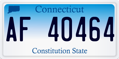 CT license plate AF40464