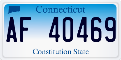 CT license plate AF40469