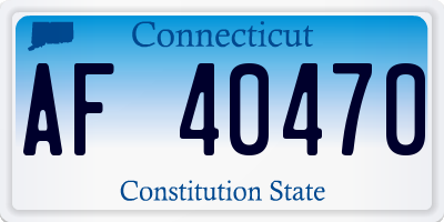 CT license plate AF40470