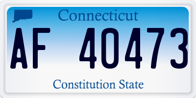 CT license plate AF40473