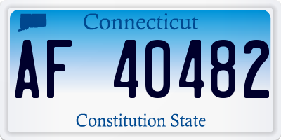 CT license plate AF40482