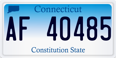CT license plate AF40485