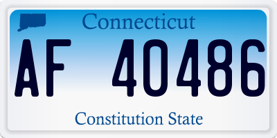 CT license plate AF40486