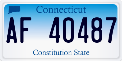 CT license plate AF40487