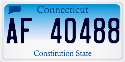 CT license plate AF40488