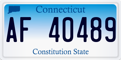 CT license plate AF40489