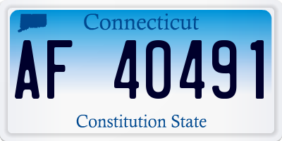 CT license plate AF40491