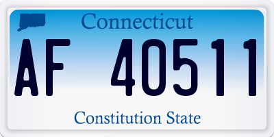 CT license plate AF40511