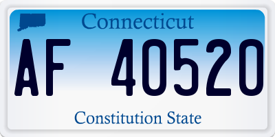 CT license plate AF40520