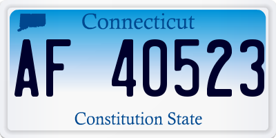 CT license plate AF40523