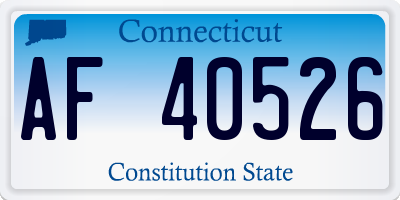 CT license plate AF40526