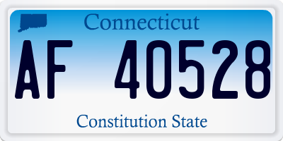 CT license plate AF40528