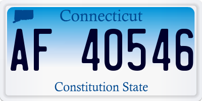 CT license plate AF40546
