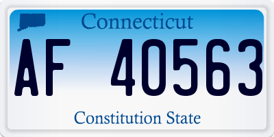 CT license plate AF40563