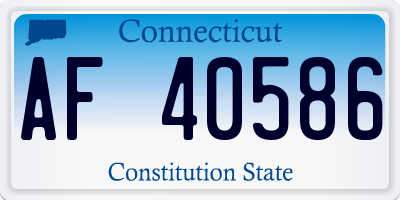 CT license plate AF40586