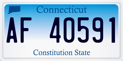 CT license plate AF40591