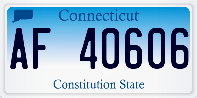 CT license plate AF40606