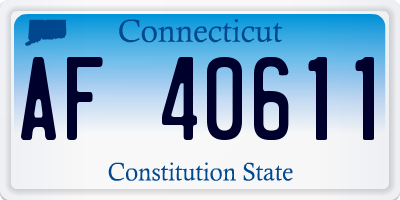 CT license plate AF40611