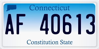 CT license plate AF40613
