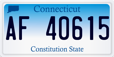 CT license plate AF40615