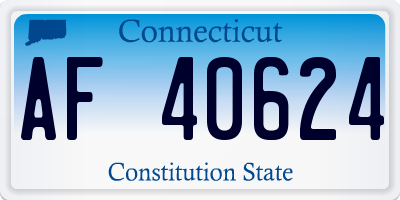 CT license plate AF40624