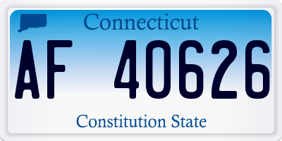 CT license plate AF40626