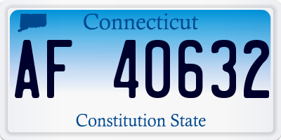 CT license plate AF40632
