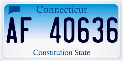 CT license plate AF40636