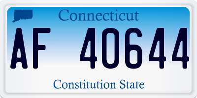 CT license plate AF40644