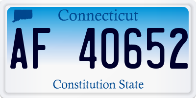 CT license plate AF40652