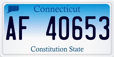 CT license plate AF40653