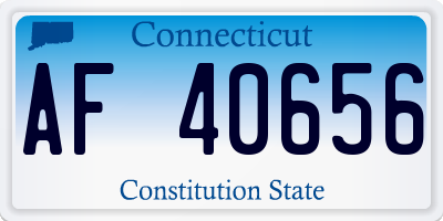 CT license plate AF40656