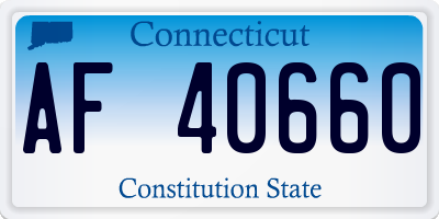 CT license plate AF40660