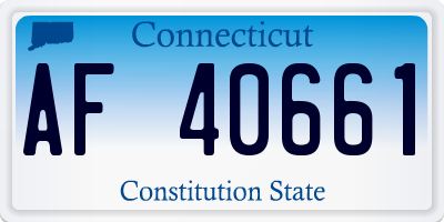 CT license plate AF40661