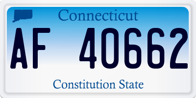 CT license plate AF40662
