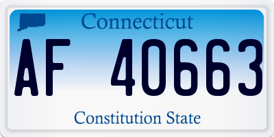 CT license plate AF40663