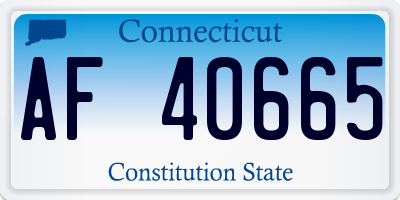 CT license plate AF40665