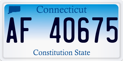 CT license plate AF40675