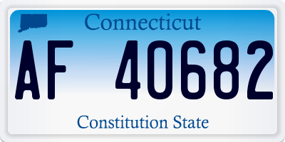 CT license plate AF40682