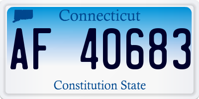 CT license plate AF40683