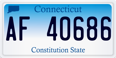 CT license plate AF40686