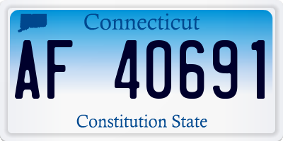 CT license plate AF40691