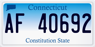 CT license plate AF40692