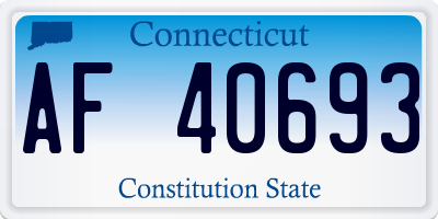 CT license plate AF40693